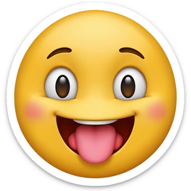 silly emoji smirking face with tongue out flared  nostril sticker