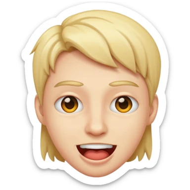 Someone mewing sticker