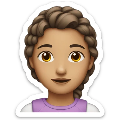 girl that looks calm and relieve sticker