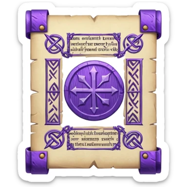 glitter purple Runic Manuscript sticker