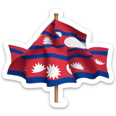 Nepal flag sticker