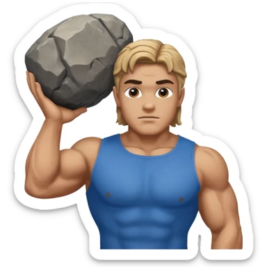 Atlas the greek god with a A big rock and shirt Without a hole sticker