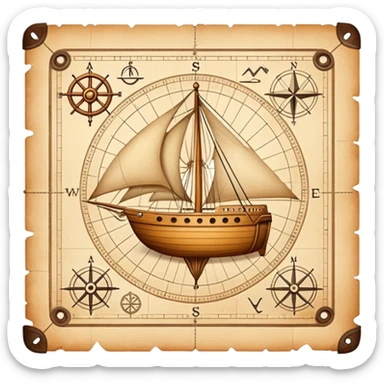 Navigation Chart sticker