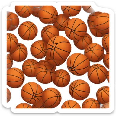 Basketball with a smile sticker