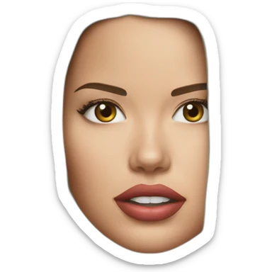 Adriana lima face sticker