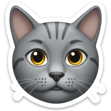 Gray cat sad with dodgers shirt sticker