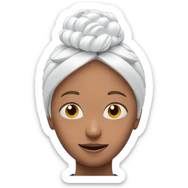 smiling boy with white hair sticker