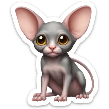 Cute Bat-Sphynx-Rat-Mouse-Rodent-Hybrid full body sticker