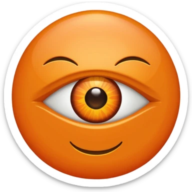 Ojo turco color naranja turco en color naranja sticker