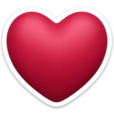 Create a maroon heart emoji sticker