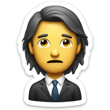 sad face businessman sticker