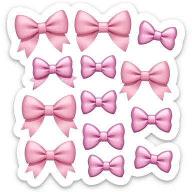 Cute coquette stickers bows, aesthetic girly stickers sticker