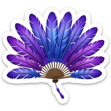 a-dovetail-consisting-of-purple-feathers-that-spread-out-in-a-fan-shape.-without-the-dove. sticker