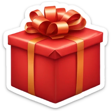 Red bow present  sticker