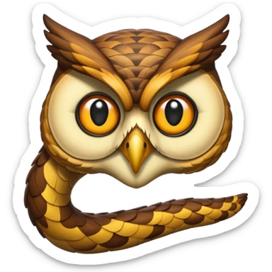 serpente gufo emoji sticker