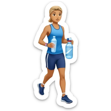 Jogger + water bottle, Park Visitors. sticker