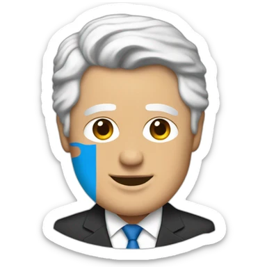 bill clinton with trans flag sticker