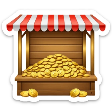 Stalls with Coins  sticker