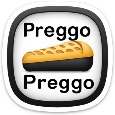 Prego - as in the Italian way of saying "You're welcome" sticker