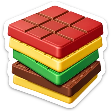 Rød-gul-grønn KVIKK LUNSJ bar sticker