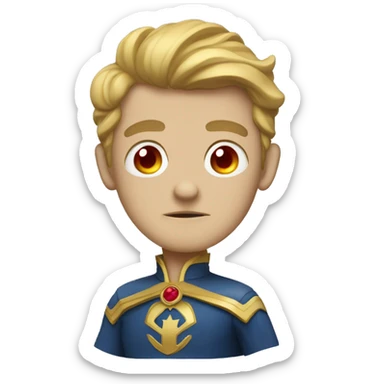 super homelander from "the boys" series with red eyes  sticker