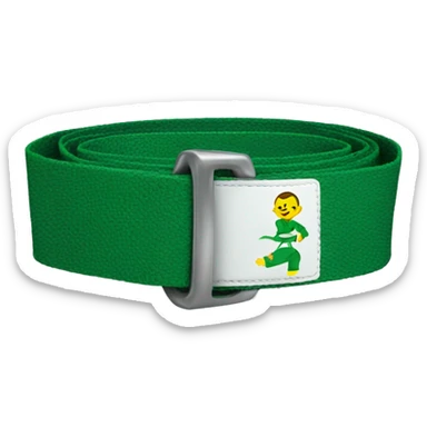 Green judo belt tied sticker