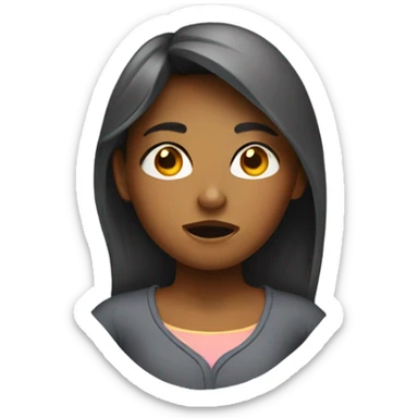 girl sweating  sticker