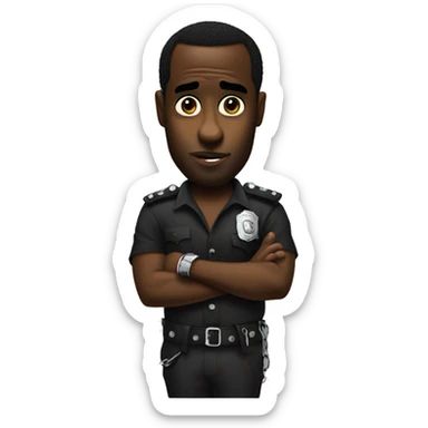 p diddy in handcuffs sticker