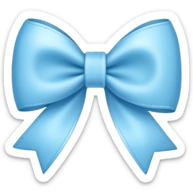 baby blue bow sticker
