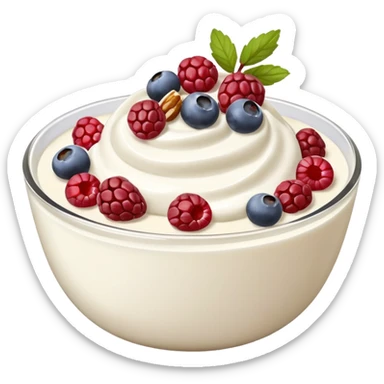 Greek Yogurt with Berries and Nuts sticker