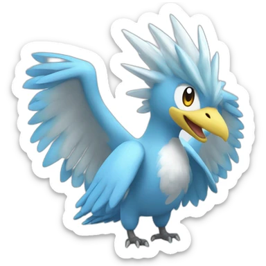 crazy funny Articuno pokemon pixelmon sticker