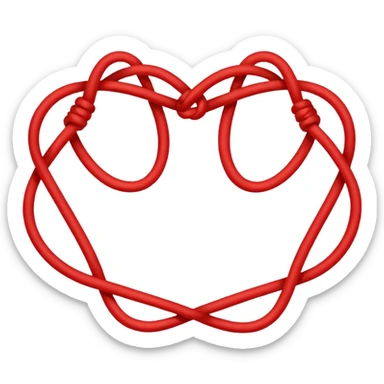 Red string of love sticker