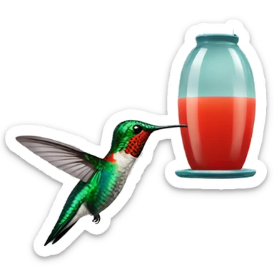 Hummingbird feeder sticker