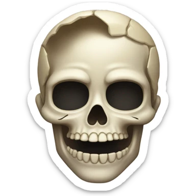 hapy skull sticker