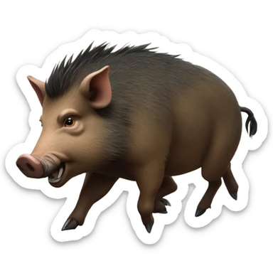 boar charging sticker