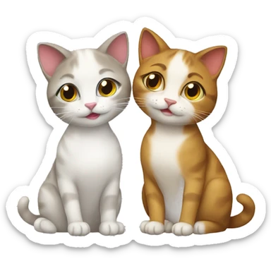 lesbian cats sticker