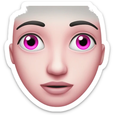 Pink eyes outline sticker