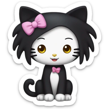 kuromi hello kitty sticker