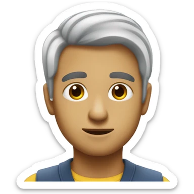 Adolecente moreno pelo liso sticker