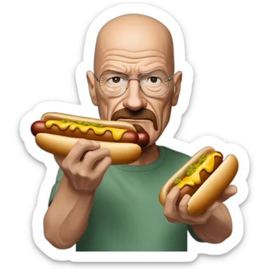 walter-white-eating-hot-dog sticker