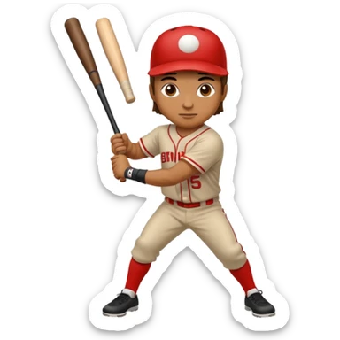 baseball player practicing sticker