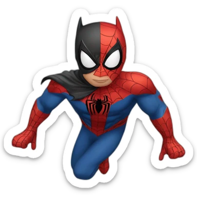 Spider-Man qui embrasse Batman sticker