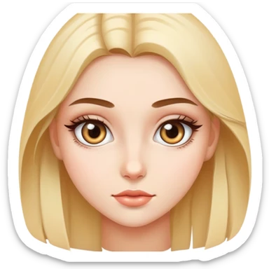 Beautiful girl, unique eyes, back up sticker