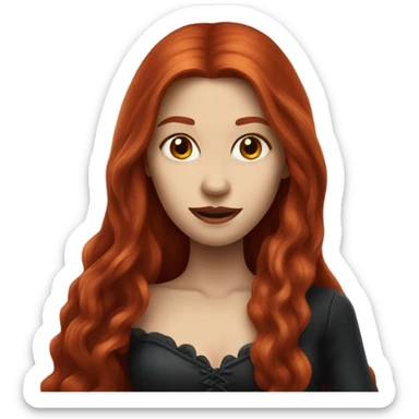 Redhead woman vampire long hair  sticker