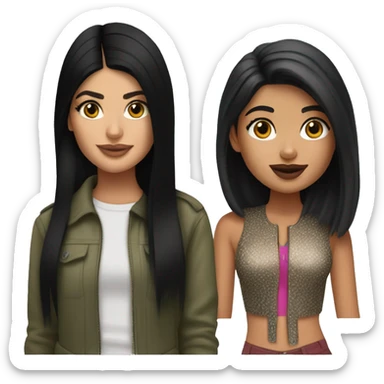 Brunette kylie jenner and bangladesh girl  sticker