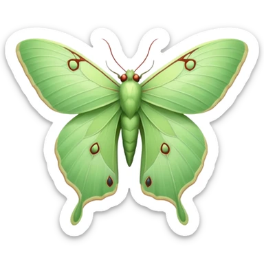 luna moth emoji sticker