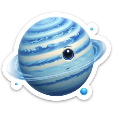 Realistic planet Neptune sticker
