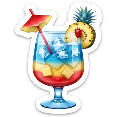 Blue Hawaiian drink sticker