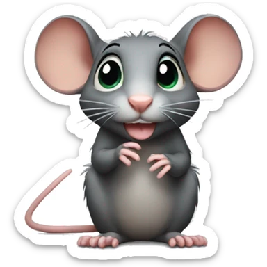Rat begging sticker