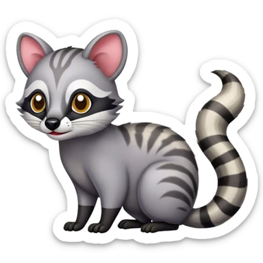 gray The civet sticker
